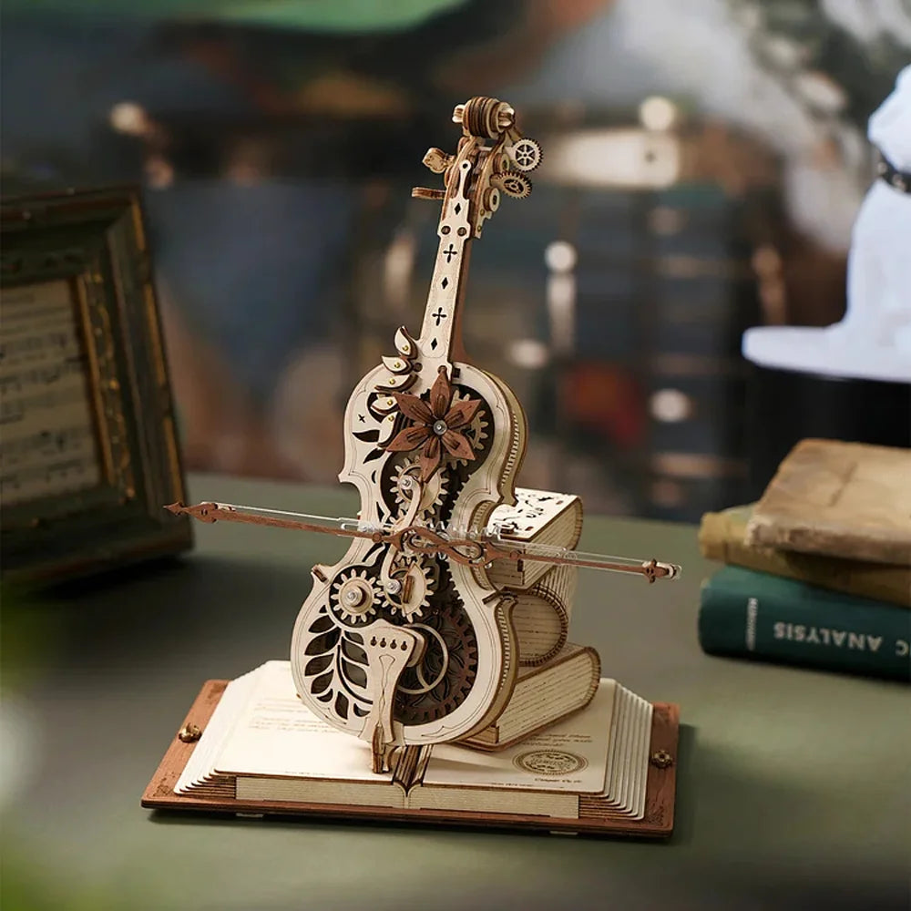 Aevum 3D Wooden Mechanical Cello Music Box Puzzle