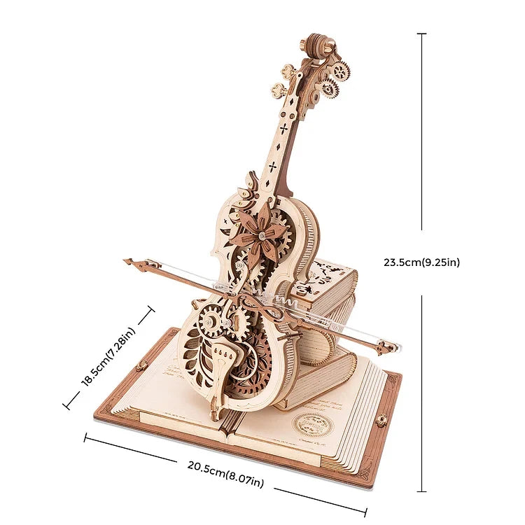 Aevum 3D Wooden Mechanical Cello Music Box Puzzle