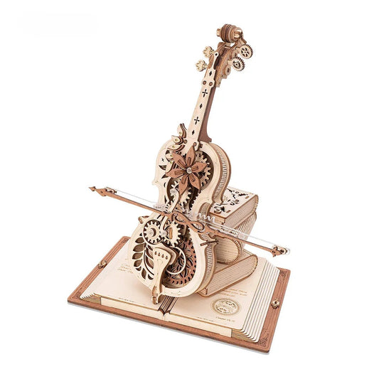 Aevum 3D Wooden Mechanical Cello Music Box Puzzle